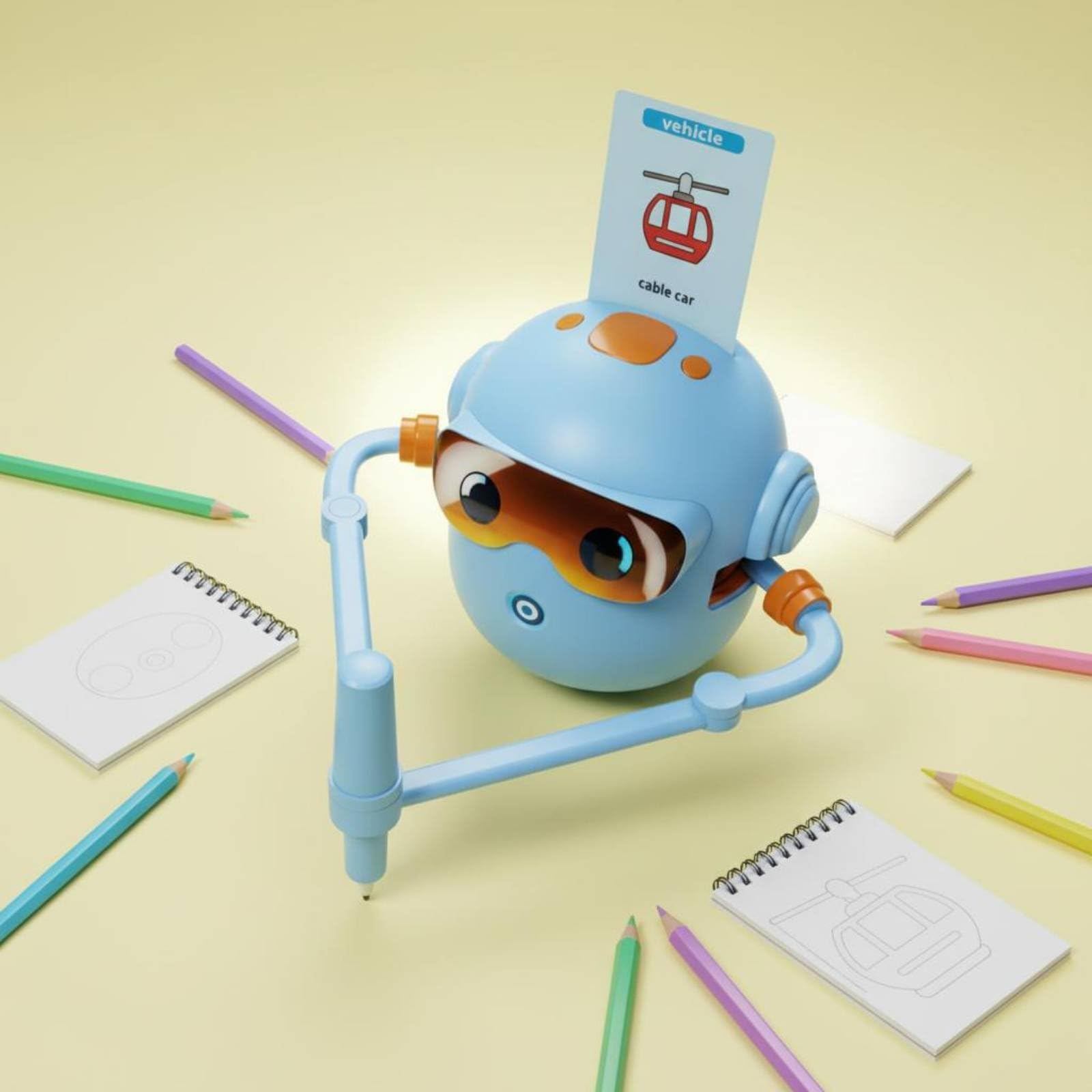 Robot da Disegno per Bambini Giocattolo Formativo Istruzioni a Step Schede Didattiche Suggerimenti Vocali Ricaricabile Adatto Libero Bambini , Rosa