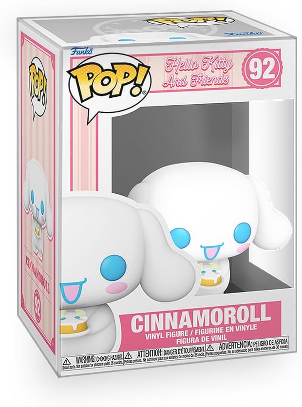 Hello Kitty and Friends - Cinnamoroll with Cake Vinyl Figure Collectibles Bundle with Compatible Funko Pop Box Protector