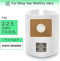 Vista 20 de Bolsas para aspiradora de 10 a 14 galones, tipo F 90662 9066200 9066233; tipo I 90672 9067200 9067233; VF2005, bolsas de filtro de vacío desechables