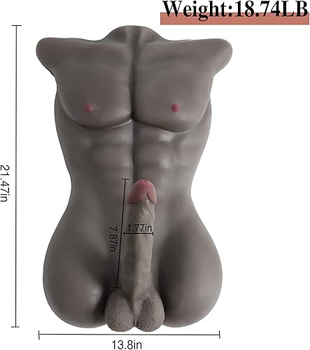 Miniatura 4 de Muñeca sexual masculina para mujeres con consolador realista grande, juguetes sexuales para el pene del torso masculino, muñecas sexuales con sexo