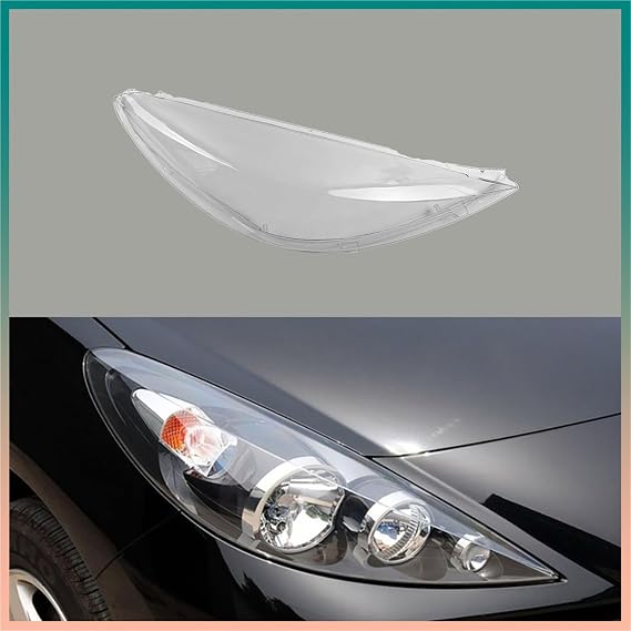 Car Front Lights Glass for Peugeot 207 2009 2010 2011 2012 2013 Transparent Headlight Cover Case Replace Original Lens Parts(Right Side)