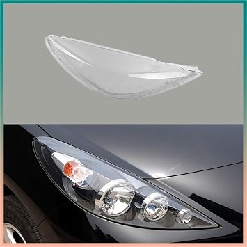 Car Front Lights Glass for Peugeot 207 2009 2010 2011 2012 2013 Transparent Headlight Cover Case Replace Original Lens Parts(Right Side)