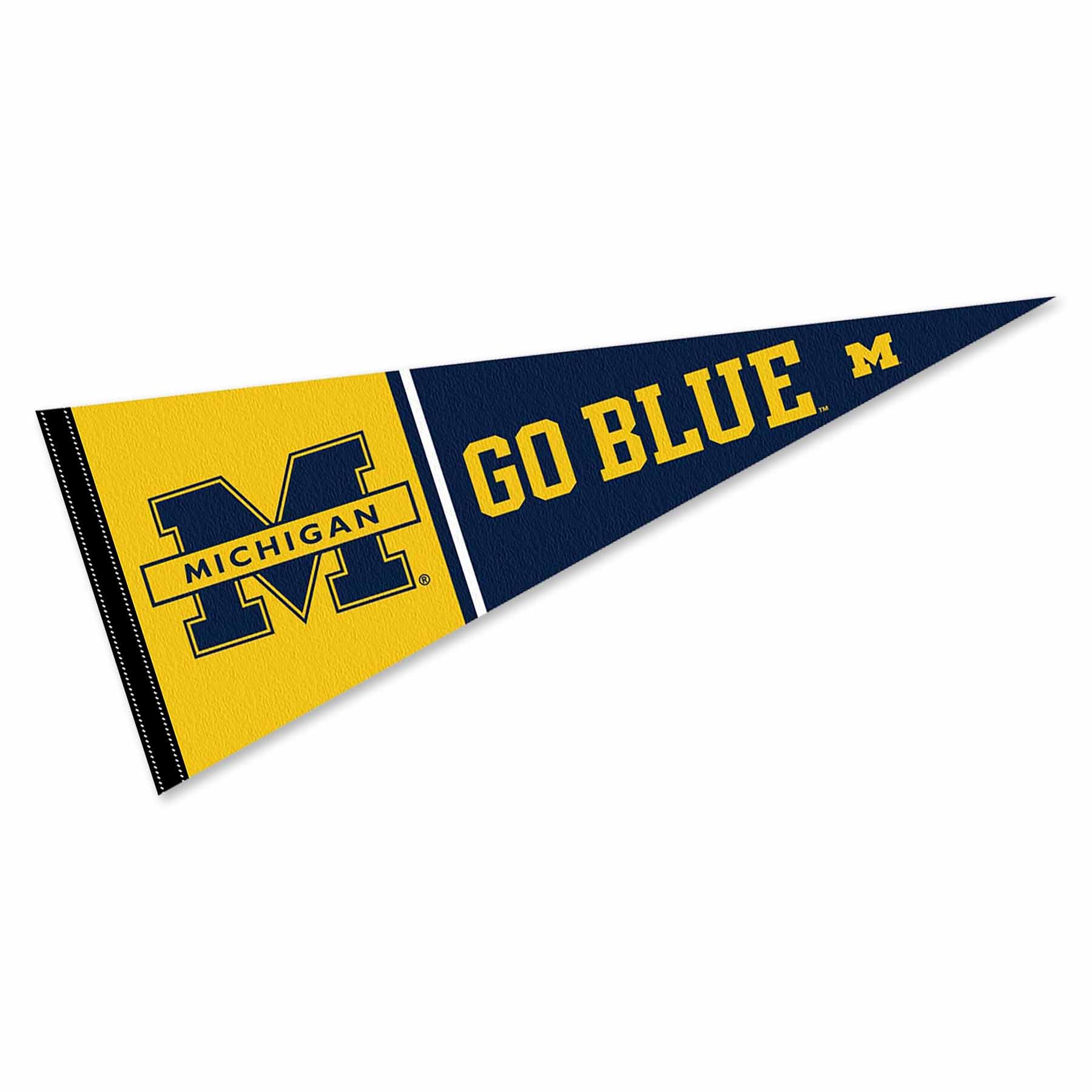 College Flags & Banners Co. Michigan Team University Wolverines Go Blue Pennant