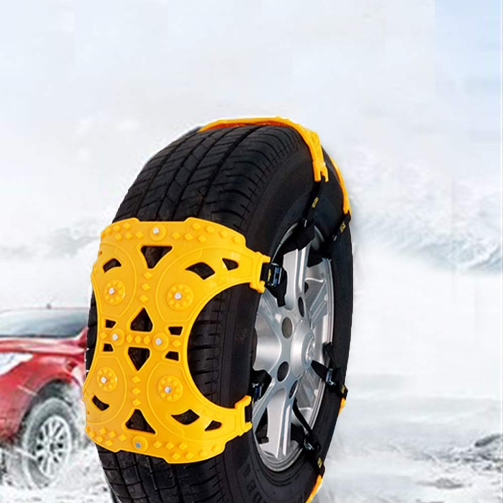 Chaîne à Neige de Voiture Chaîne à Neige antidérapante Chaînes à Neige 6 Pcs Pneu à Neige de Voiture Chaînes antidérapantes Matériau TPU Chaînes de Pneu résistantes à l'usure au FR