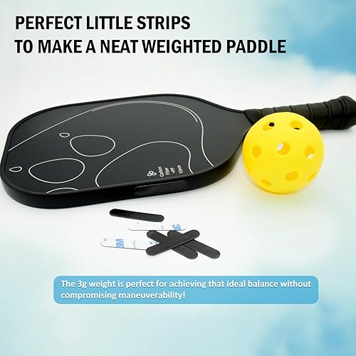 Miniatura 5 de Cinta de plomo para palas de pickleball, 30 piezas de 0.11 oz cinta adhesiva de plomo para remo para personalizar pesas de paleta de pickleball de