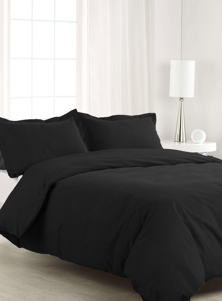 Scala Bedding 500 TC 500% Egyptian Cotton 1 Piece Duvet Cover Full Size Solid Black