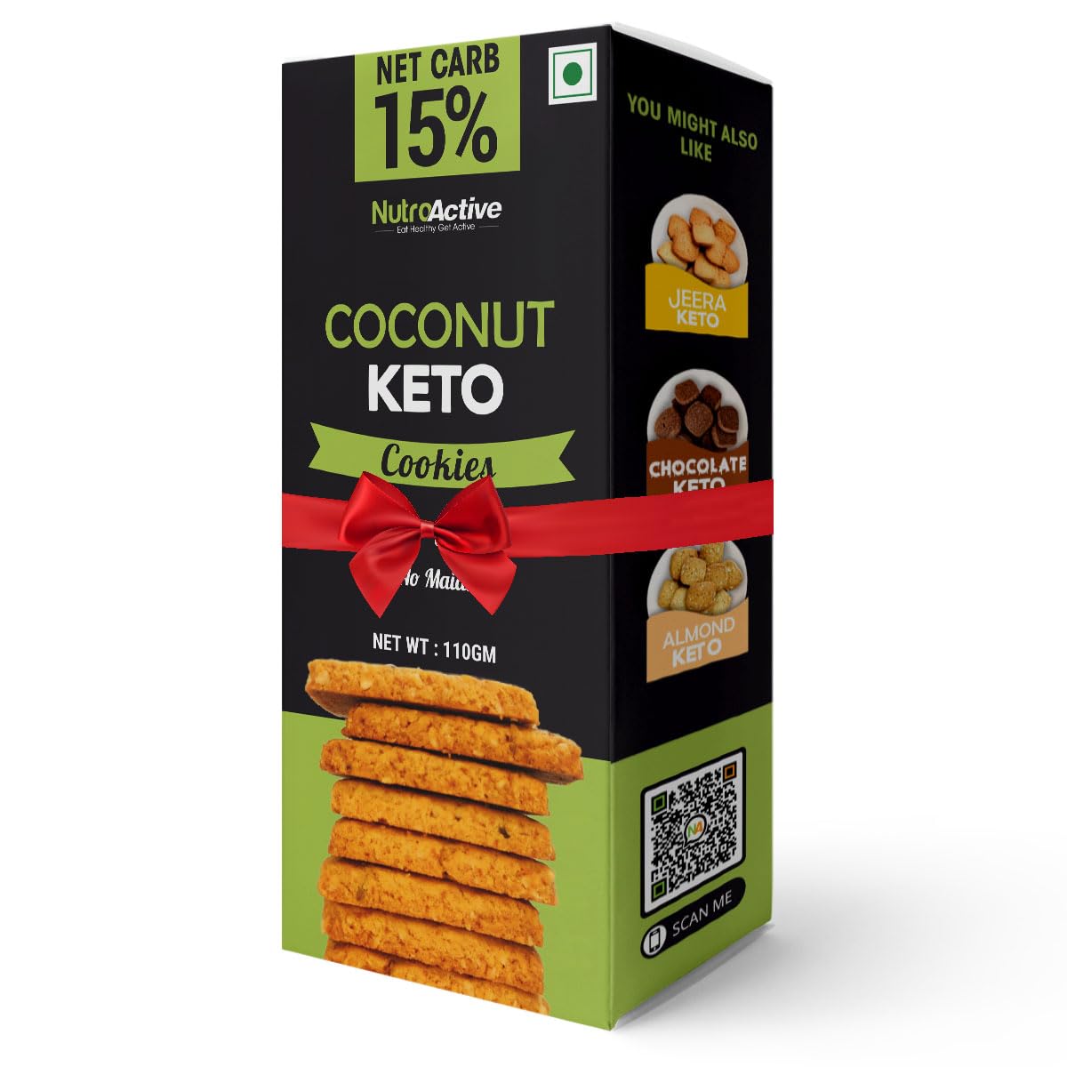 NutroActive Keto Coconut Cookies Gift Pack - 110 gm (B0C6F6LBH6) Amazon Price History, Amazon Price Tracker