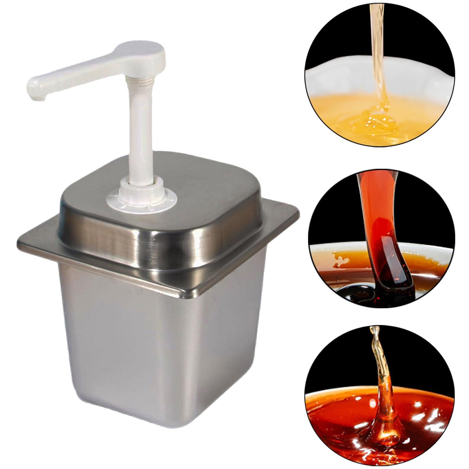 Botella con Dosificador de 2,3 L para Salsas Y Condimentos, Dispensador Manual para Cocina Y Bar, 30 CC