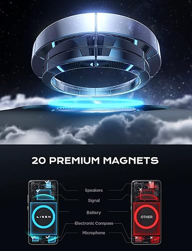 Miniatura 3 de LISEN Cargador MagSafe para automóvil de 15 W no más calefacción Cargador de coche inalámbrico para iPhone, soporte magnético para teléfono, soporte