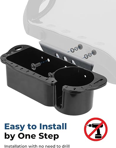 Miniatura 4 de kemimoto Portavasos de asiento de barco para Marine B100 B200 B300, organizador de barco con drenaje y agujeros de instalación reservados,