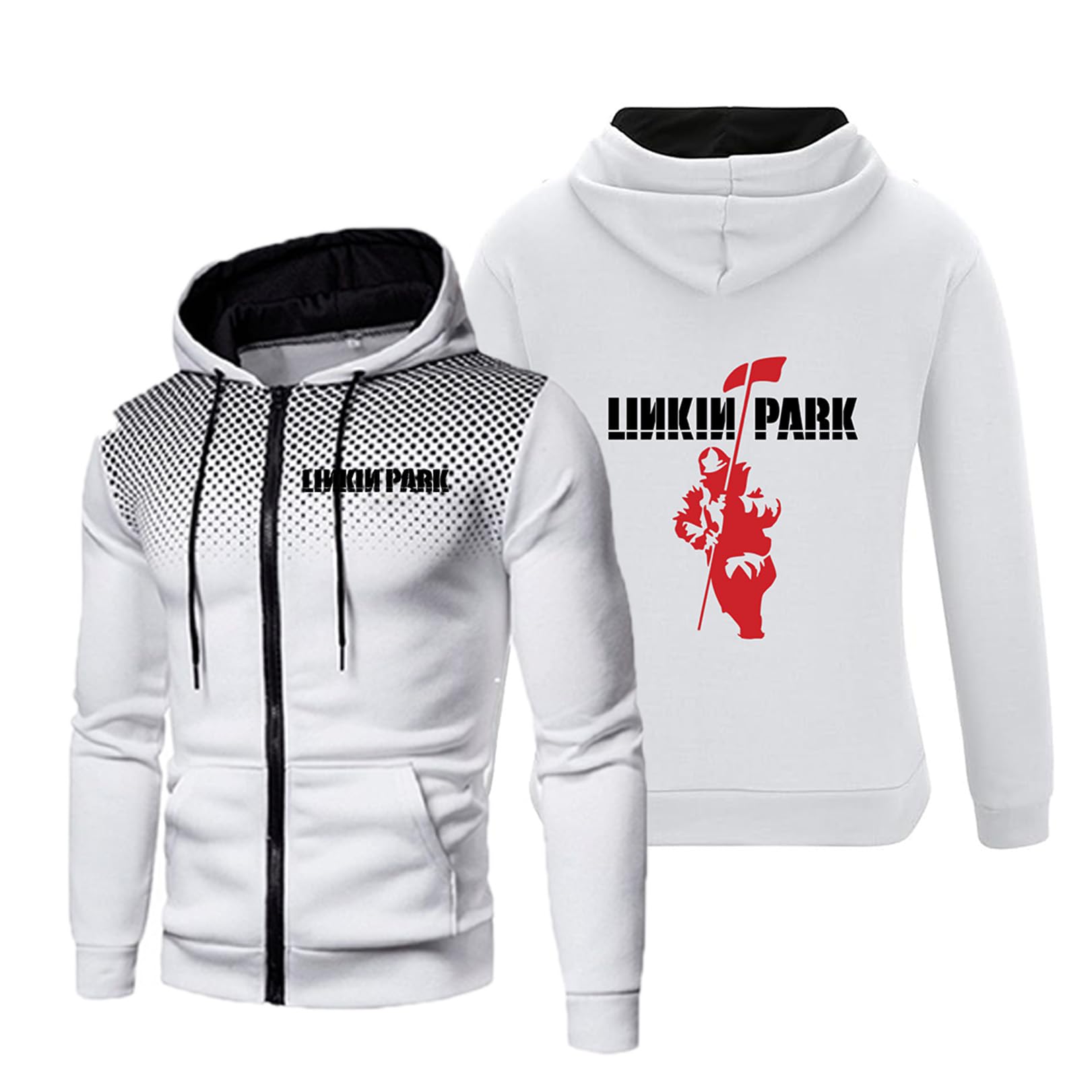 2024 Men’s Hooded Sweatshirts for Linkin Park Hoodie Long Sleeve Pullover Casual Drawstring Hoody Top For Linkin Park Zip Up Jacket Hoodie Jumpers Spring Tracksuits,B-L