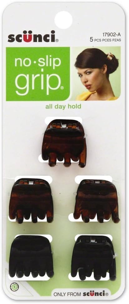 No-Slip Grip Small Jaw Clips, 5 ea (Pack of 4)