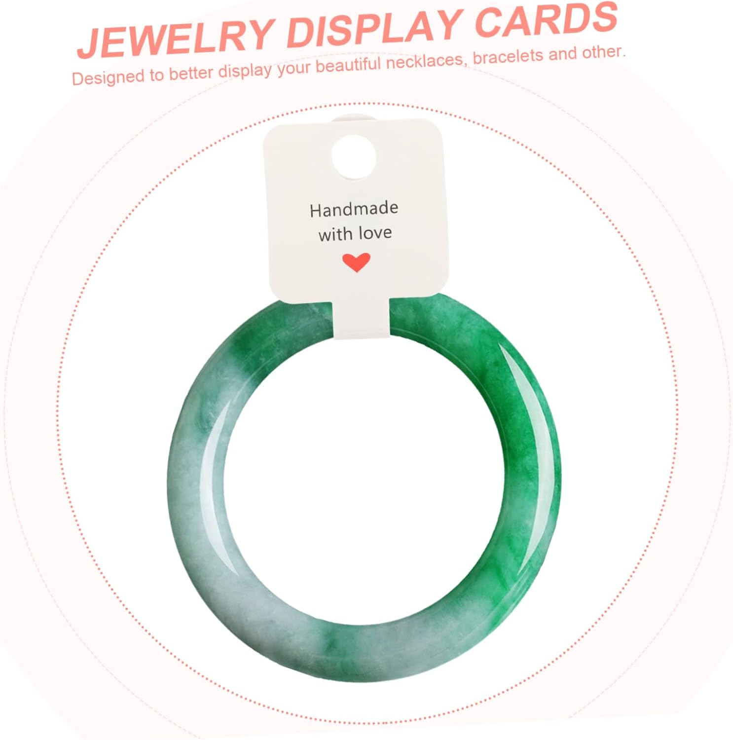 100pcs Self-adhesive Decorative Necklace Cards for Jewelry Display Kraft Bracelets Holders Easy to Use Jewelry Packaging for Necklaces Bracelets and