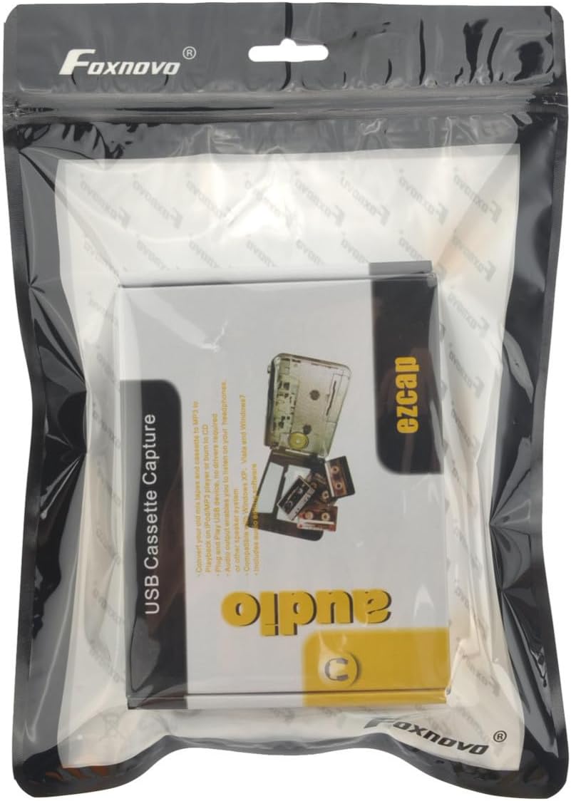 USB Cassette Converter for Mp3 Capture, Portable USB 2.0 Audio Transfer