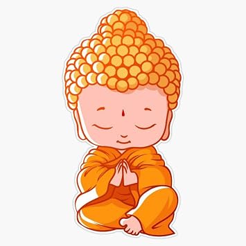 Little Buddha Pattern Sticker Vinyl Bumper Sticker Decal Waterproof 5 Inch, YOGA-STICKERS-4682