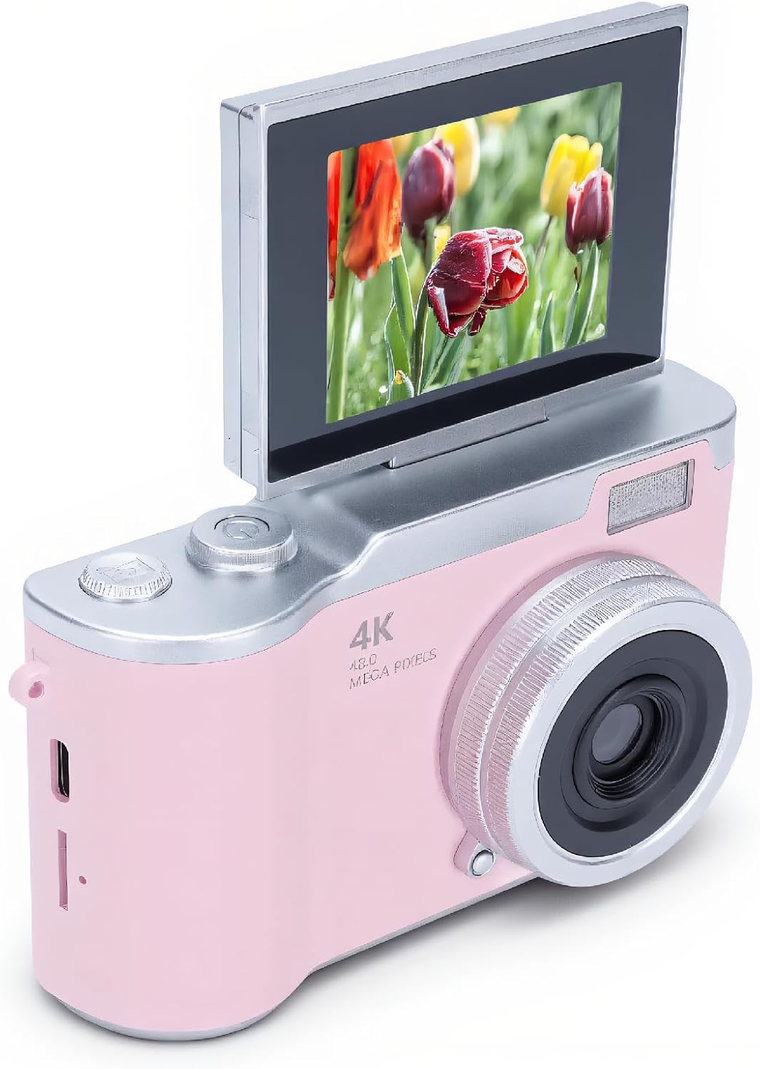 Digital Camera 1080p 48MP 2.4 Inch HD Display 18x Zoom Auto Focus Vlogging Camera Anti Shake Compact Point Camera for Boys Girls Children Kids Seniors Student Supports