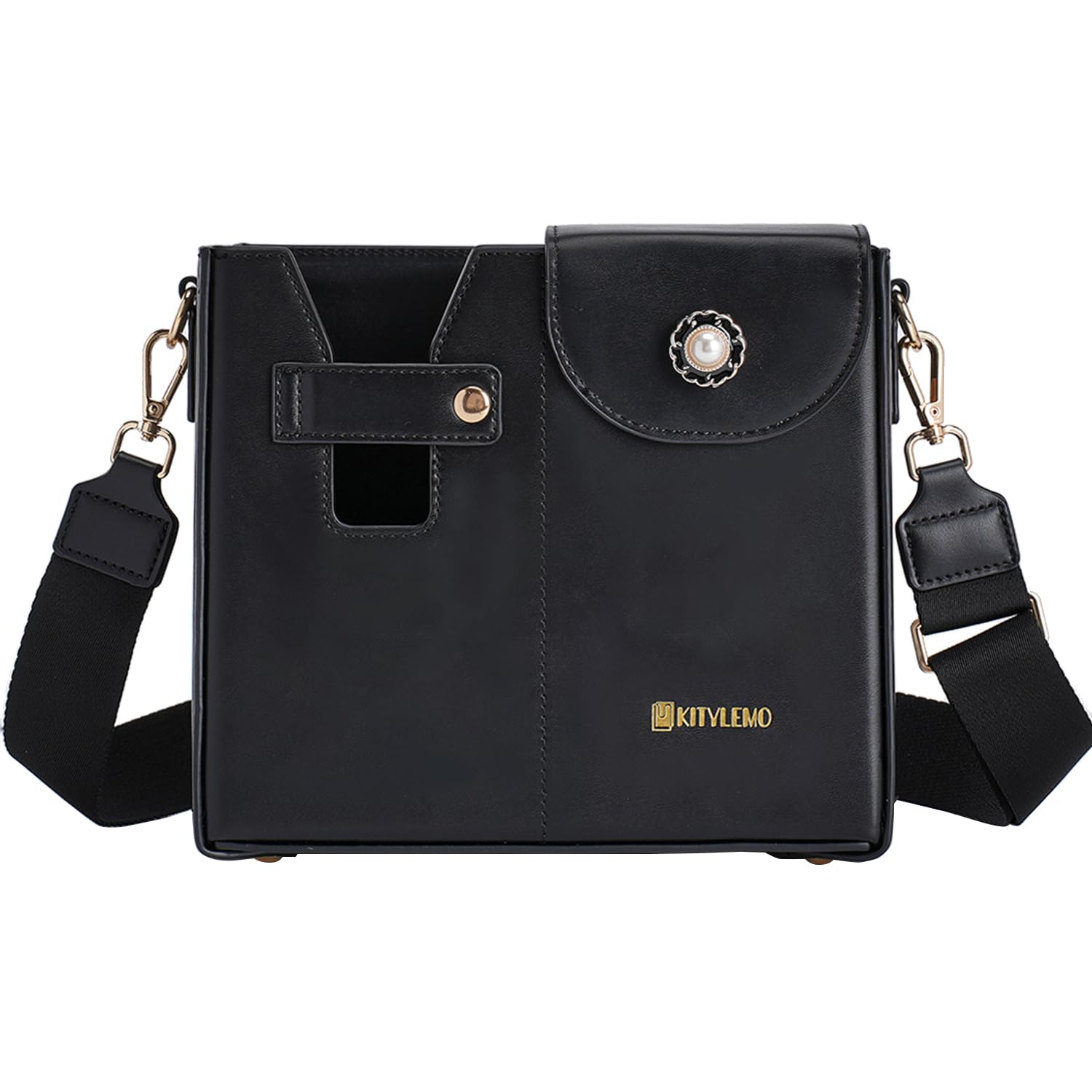 Purse for stanley cup purse, stanley cup bag, Tumbler holder, water bottle carrier,Outdoor Portable Crossbody Cup Storage Bag (Black)