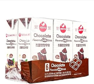 Korean Soul Milk Fruit, Coffee, and Chocolate Flavored Milk Variety Pack, 6.24 fl oz Pack, Korean Dairy Drink, 2 Percent Milkfat, Ready to Drink (1Set, Choco 6)