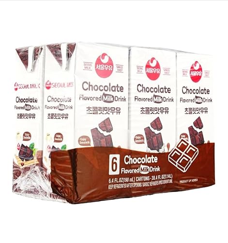 Korean Soul Milk Fruit, Coffee, and Chocolate Flavored Milk Variety Pack, 6.24 fl oz Pack, Korean Dairy Drink, 2 Percent Milkfat, Ready to Drink (2Set, Choco 6)