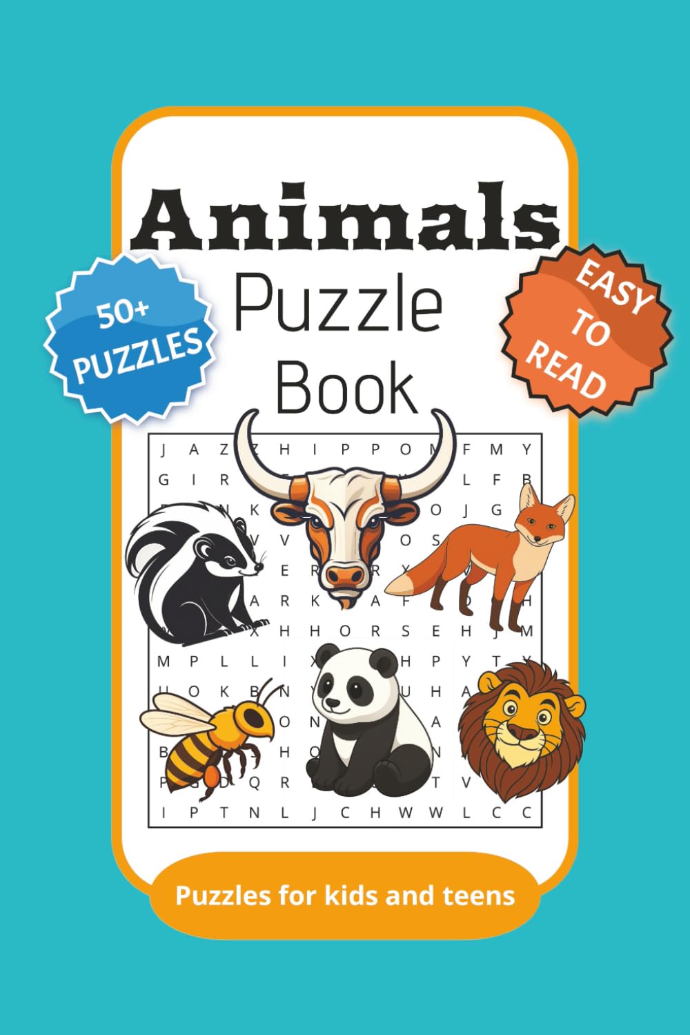 Animals Puzzle Book: An interactive book for Animal lovers, fun and challenging book filled with activities for kids and teens | 50+ puzzles, easy to read