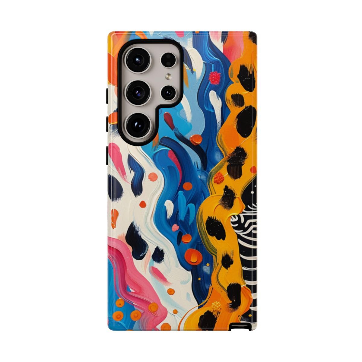 Coque Samsung S24 Ultra zèbre multicolore rigide et brillante antichoc - 5