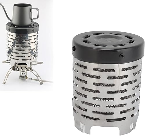 Miniatura 2 de Cubierta de estufa de calefacción de acero inoxidable, cubierta de estufa de calentamiento mini calentador de camping para mochileros al aire libre