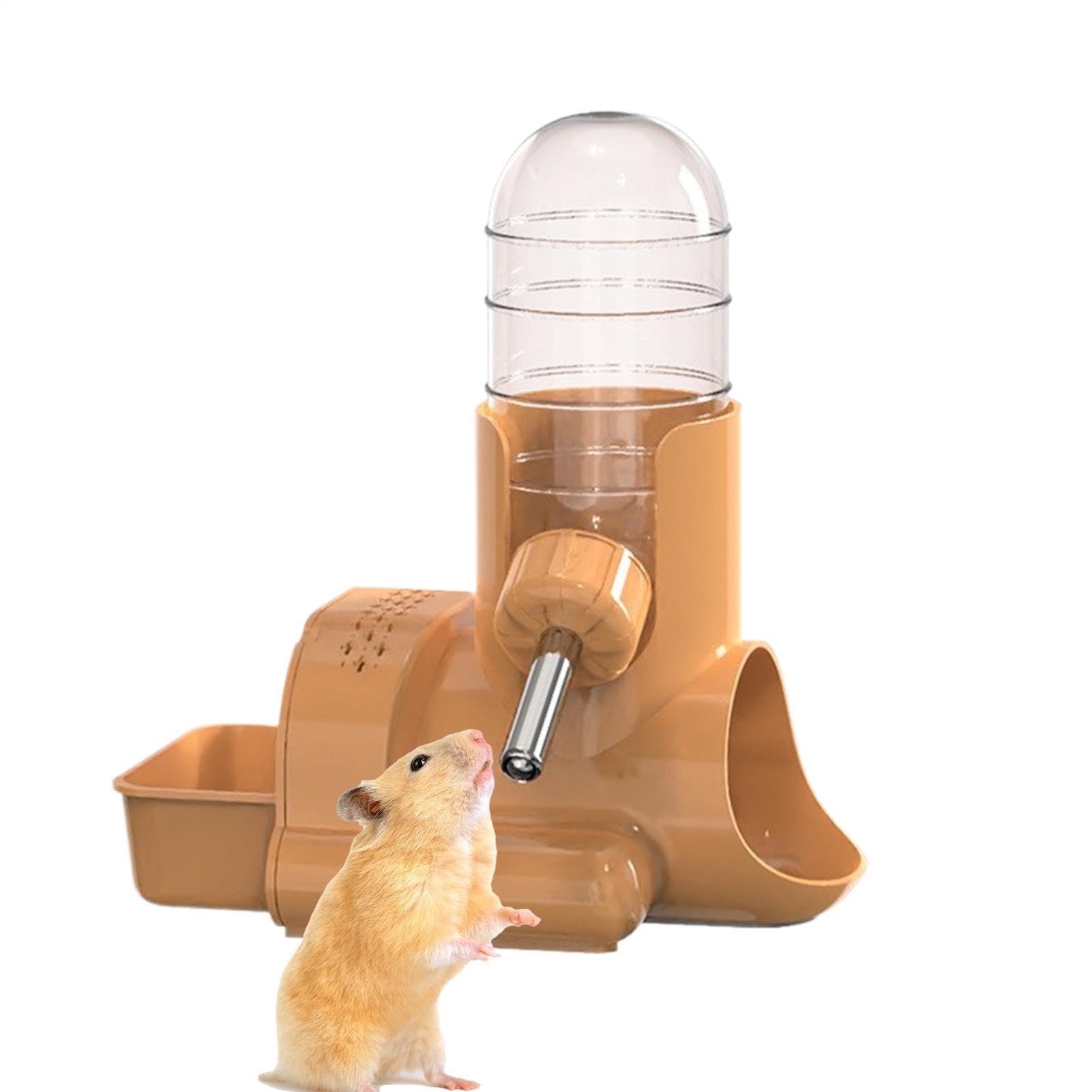 Botella de agua para hámster y comedero automático con bola rodante para jaula de erizos