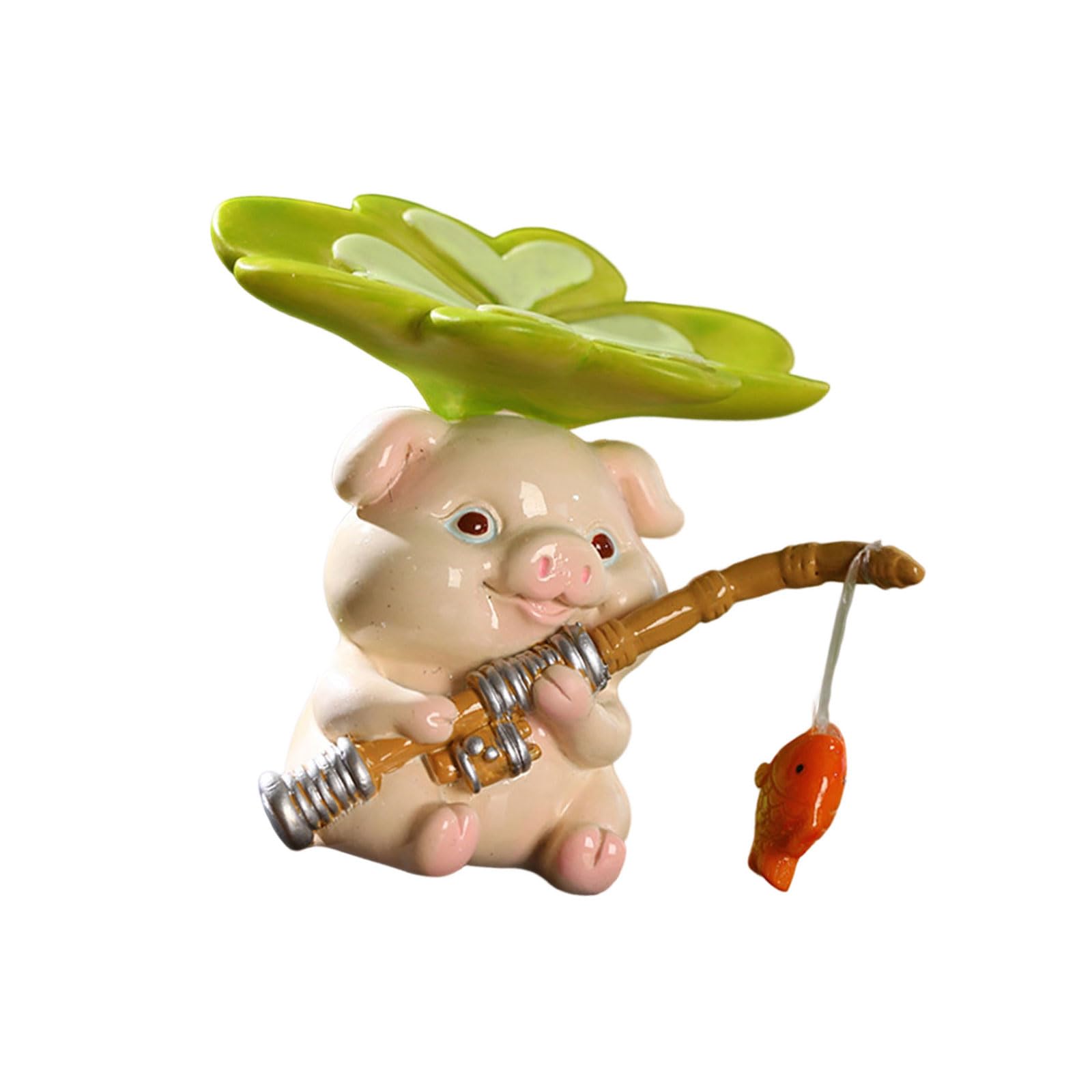 Uitndvyte A Cartoon Nimal Fishing Sculpture Landscape Rt Piece For Desktop Home Decor Home Decor Fishing Nimal