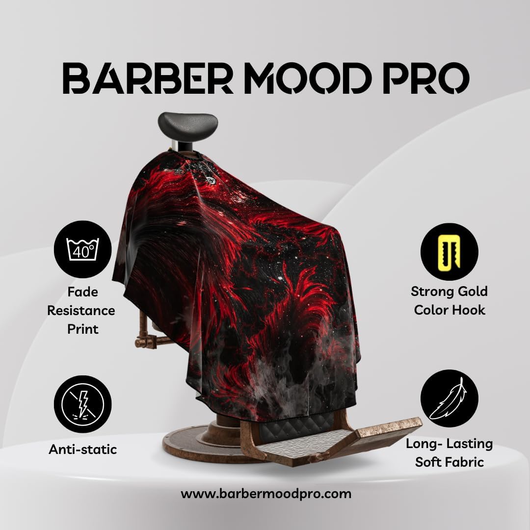 プロフェッショナルバーバーケープ - 調節可能なネッククロージャー付きヘアカットケープ、美容院や理髪師のためのサロン品質スタイリング