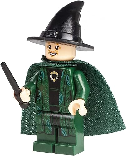 LEGO Harry Potter Minifigura del profesor Mcgonagall con capa verde y varita