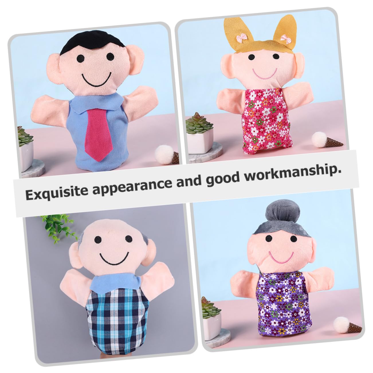 Marioneta de Mano para Niños, Pack de 6, Felpa y PP Cotton | Juego de Rol y Uso Exterior, Diseño Adorable y Creativo, Cómodo de Llevar y Portátil