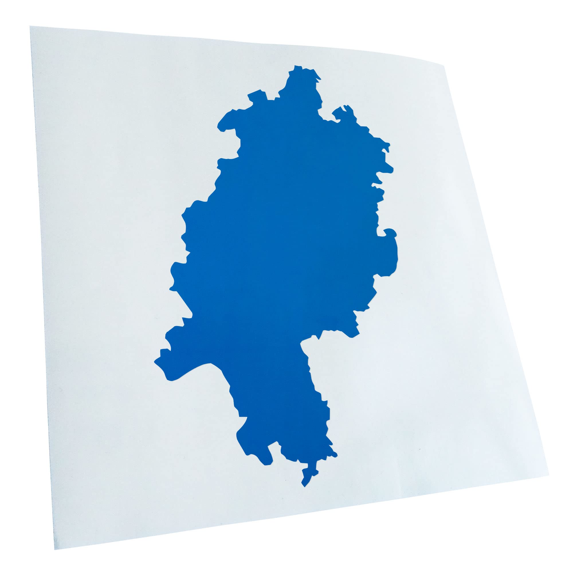 Kiwistar - Car Sticker - Blue - 40 x 27 cm Hessen Germany Silhouette - Rear Window Car Sticker Weatherproof for Car Truck Moped Truck - Sticker Exterior Self-Adhesive Tuning Accessories for Windows