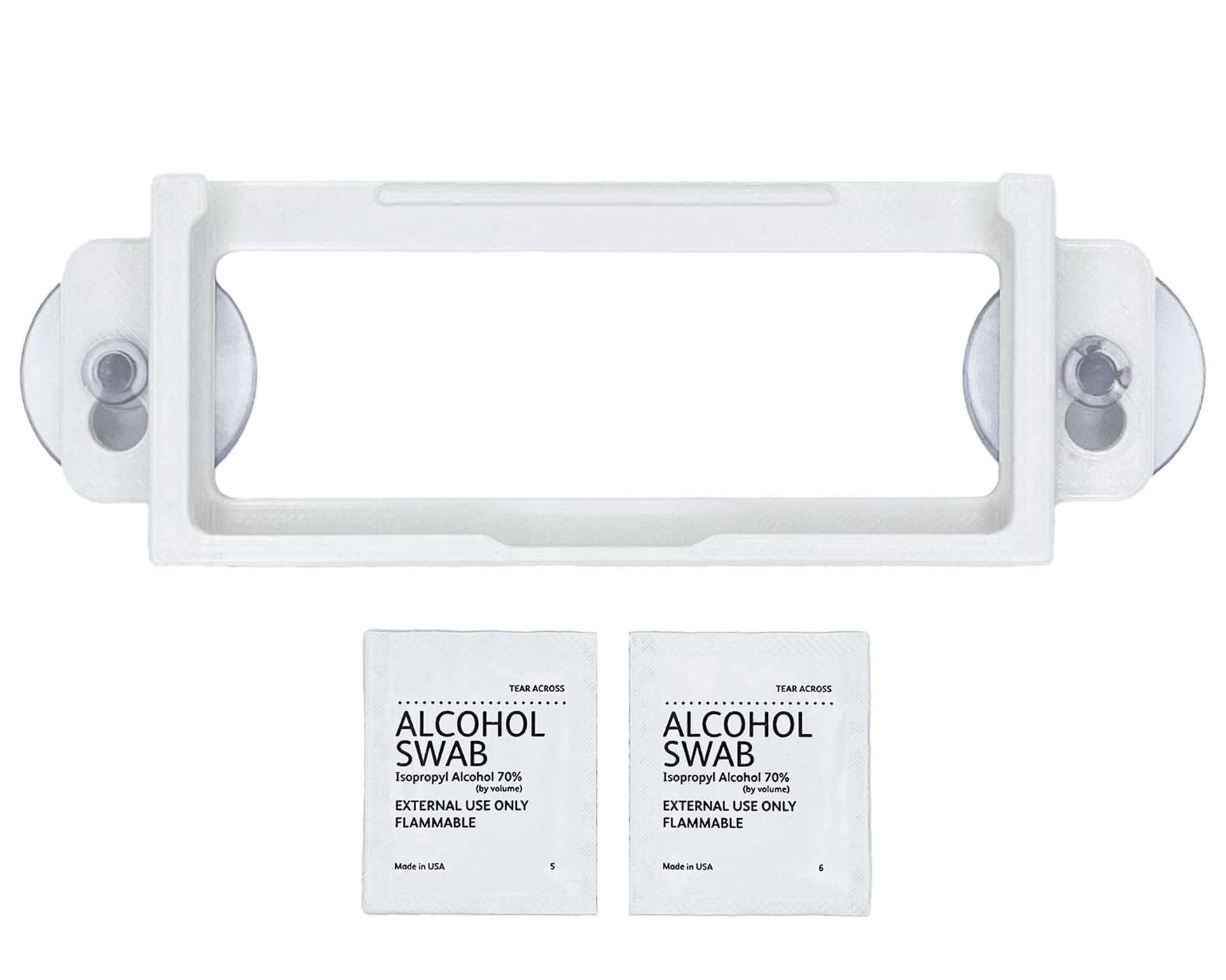 FasTrak Flex Holder - Universal Suction Cup Fit for Windshield - California FasTrak Bridge Toll Tag Transponder (White, Fits FasTrak with Horizontal Switch)