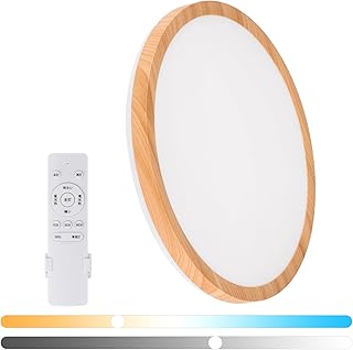 Pufier LEDシーリングライト 30W 6～8畳用 薄型調光調色 和風 木目調 リモコン付き 間接照明 常夜灯 省エネ 目に優しい 3600LM 寝室 リビング 和室 廊下 玄関 台所 書斎 照明ライト スマホ操作可能