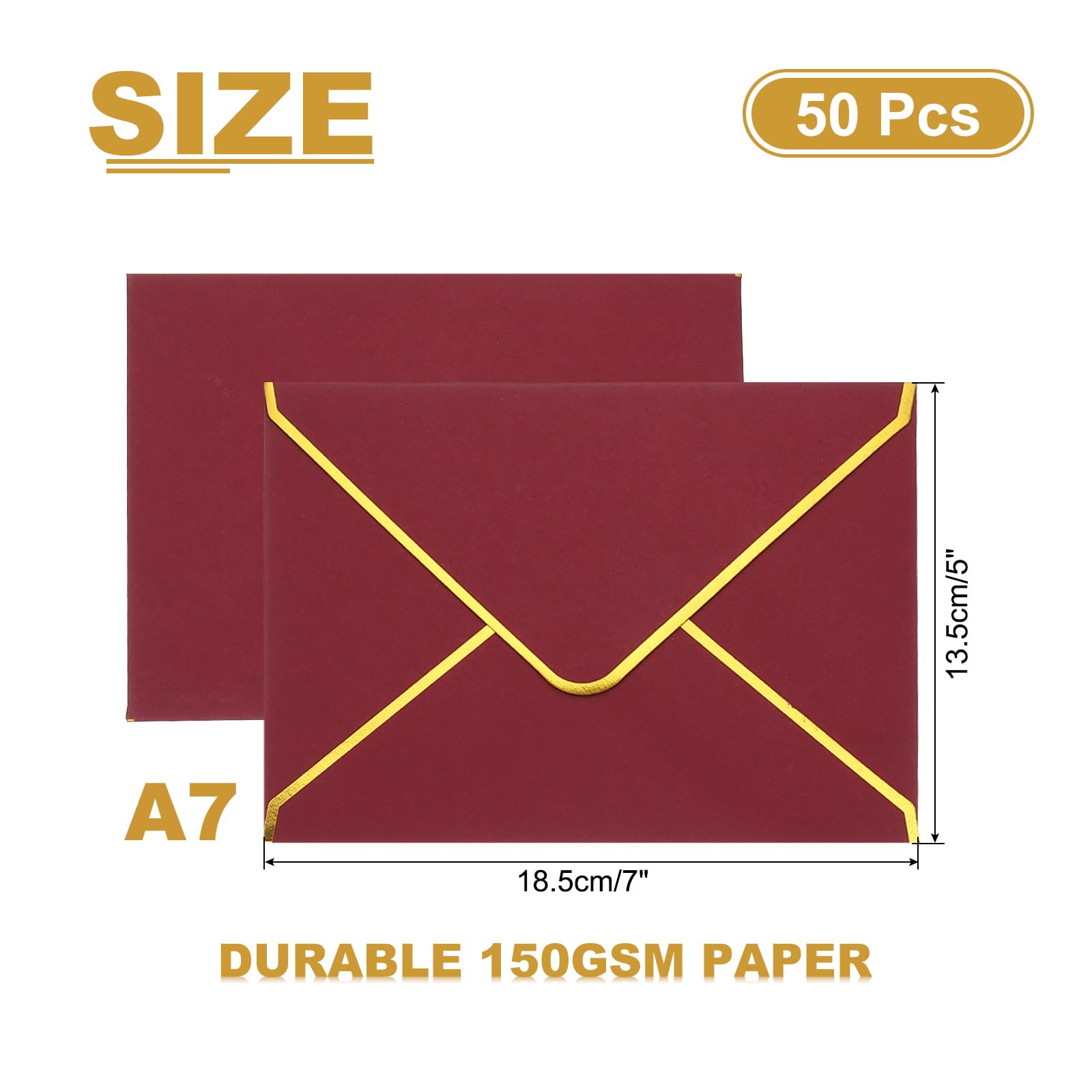 PATIKIL 50 Pack A7 Envelopes - Image 2