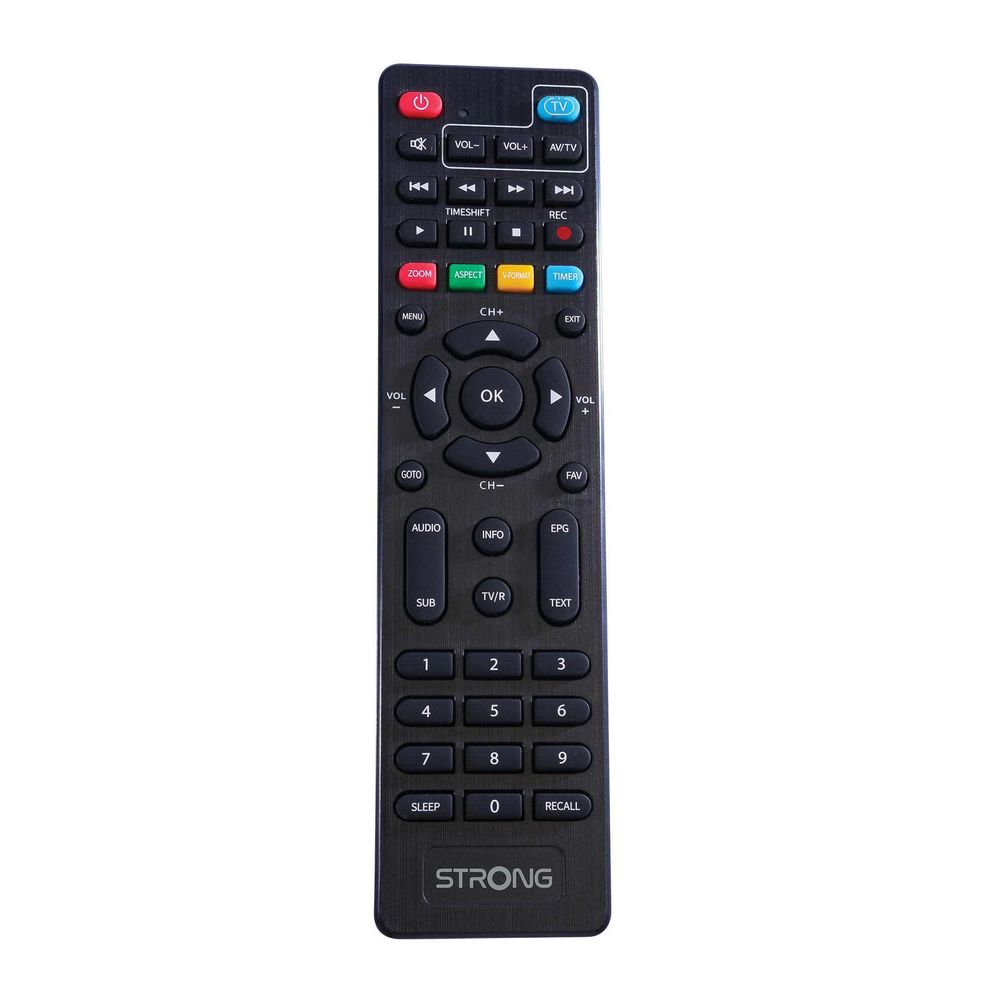 STRONG - Receptor HDMI/Decodificador DVB-T2 - SRT84 - Función Grabadora - Compatible con los Estándares HEVC265 & Dolby Audio - Guía Electrónica de los Programas - Mando a Distancia 2 en 1 - Negro