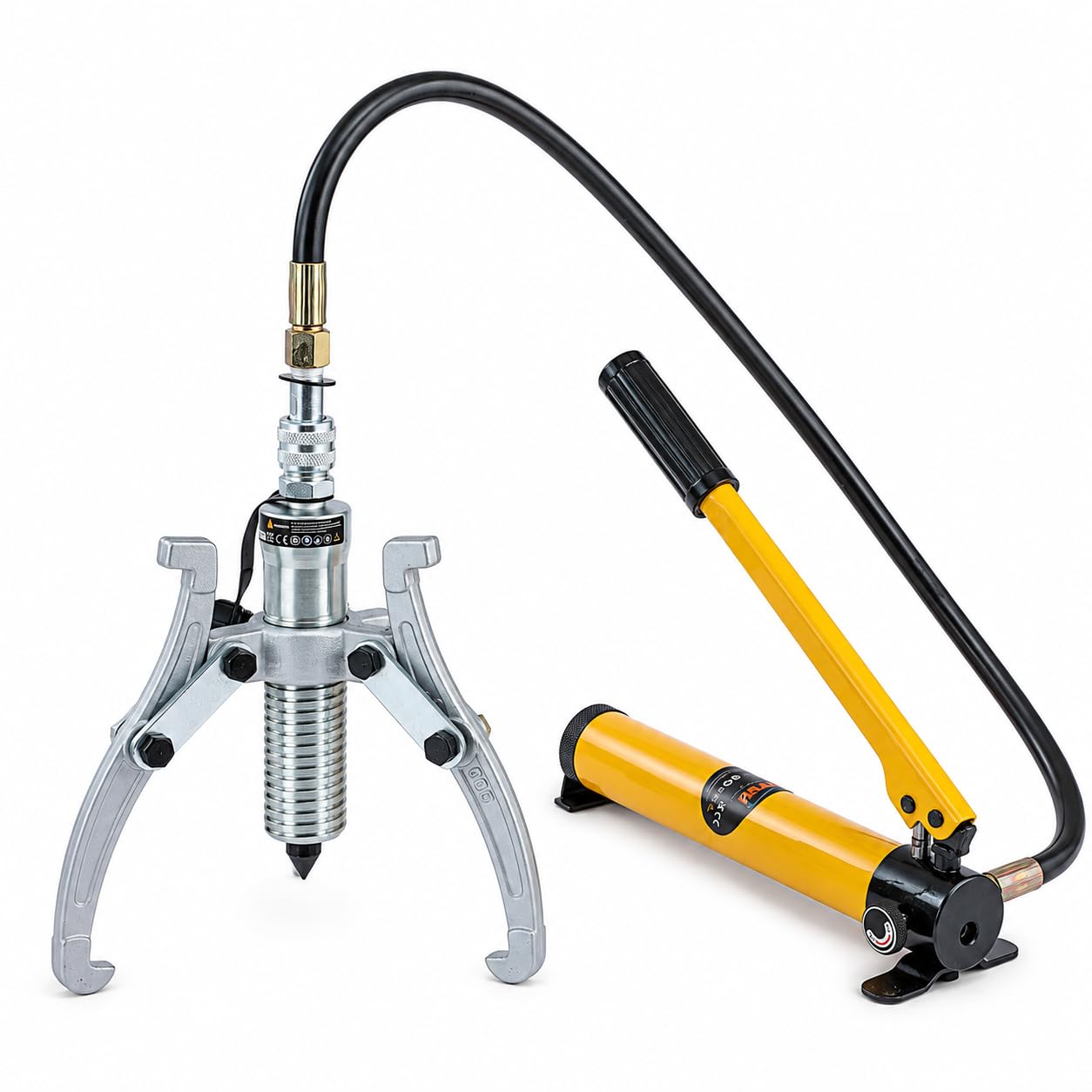KATSU Estrattore Idraulico per Ingranaggi 5 Ton con Pompa Manuale, Split-Unit Puleggia Idraulica Manuale Estrattore Cuscinetto Mozzo Ruote Seperatore del Motore 450580