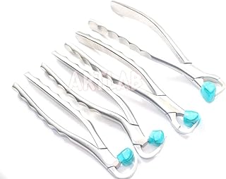 Set of 4 Premium German Stainless Steel Dental Extraction Forceps (CYNAMED