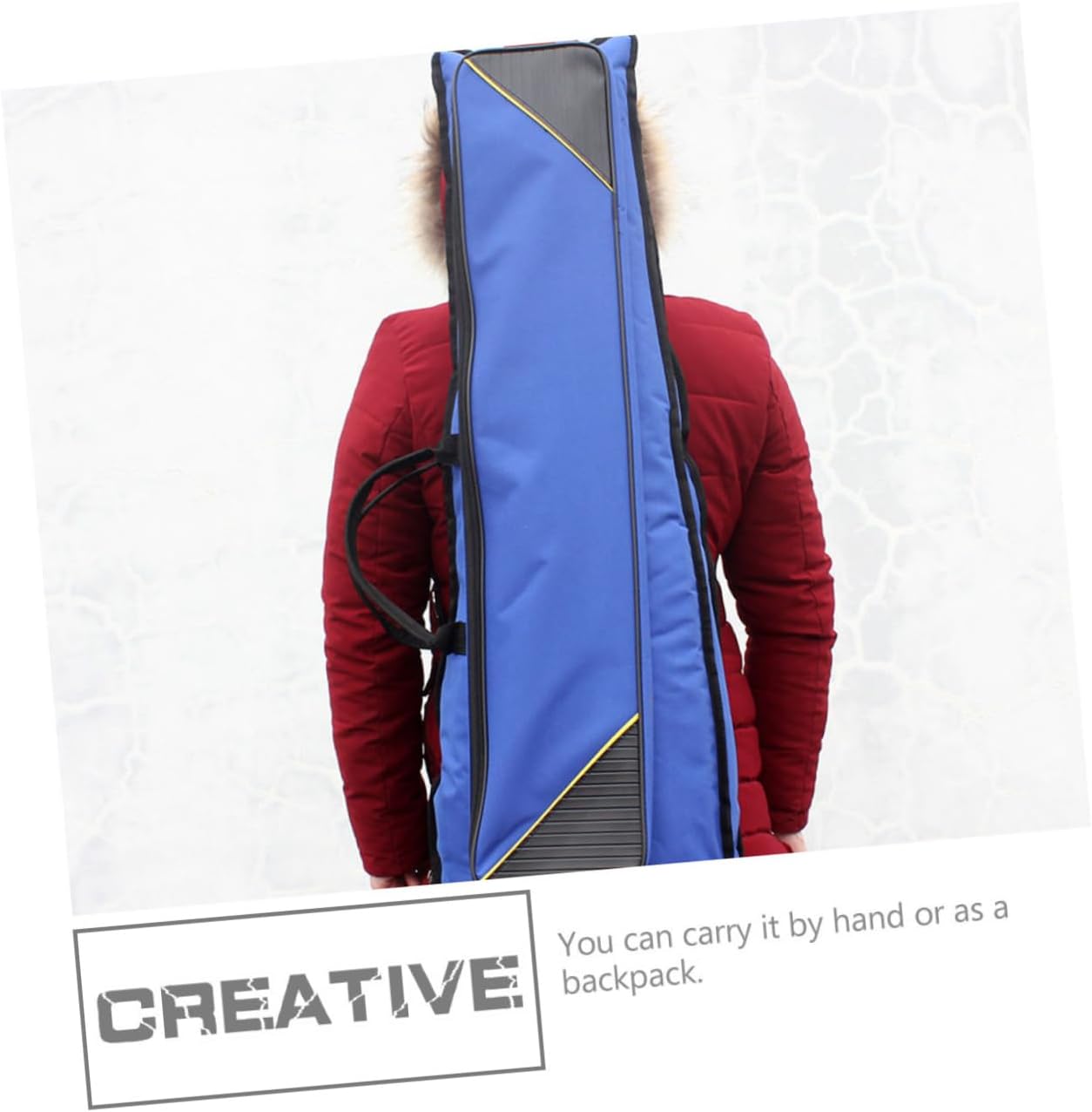 Oxford Cloth Trombone Storage Bag Thickened Protective Musical Instrument Case with Double Shoulder Straps for Beginners and Gift Buyers