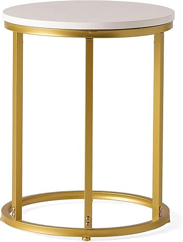 Miniatura 9 de Christopher Knight Home Ingersol - Mesa final, color dorado y blanco