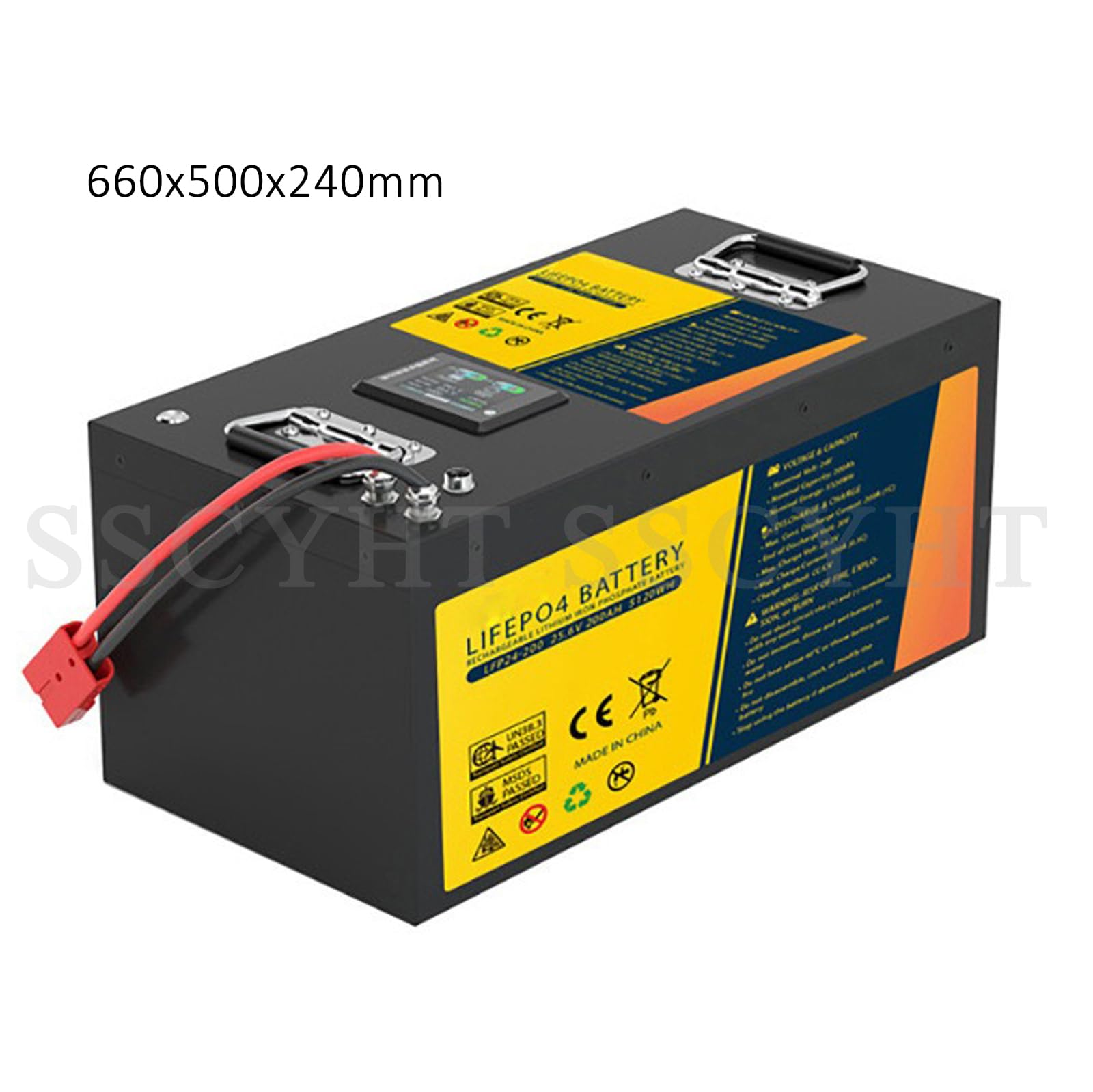 Batteria LiFePO4 24V Batteria Litio Ferro fosfato 24V 200Ah BMS Batteria Robot AGV lavasciuga Pavimenti/Carrello Golf/trasportatore/Carrello elevatore/Batteria Backup Camper