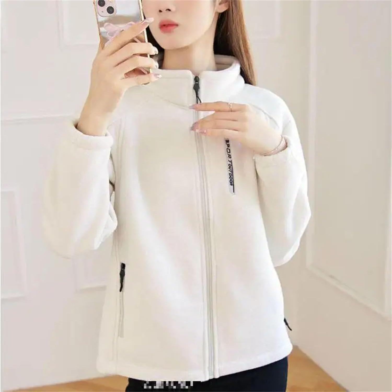 New Clothes Coat Slim Women Sweatshirt Embroidery Letter Sport Tops Liner Fleece Lined