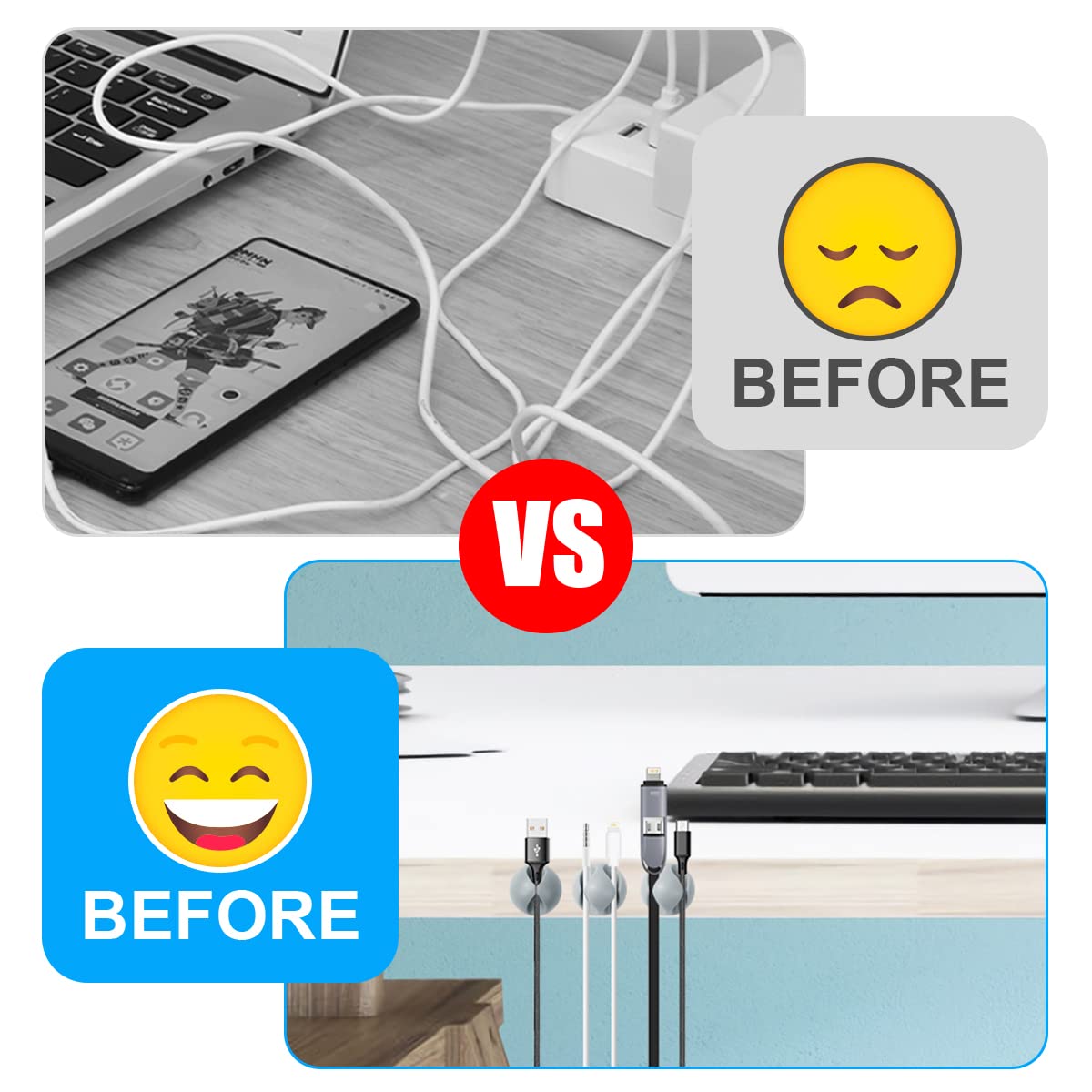 Clip per cavo per cavo metallico, porta caricatore USB, organizer per riporre cavi da scrivania – acquista a prezzi convenienti sul marketplace