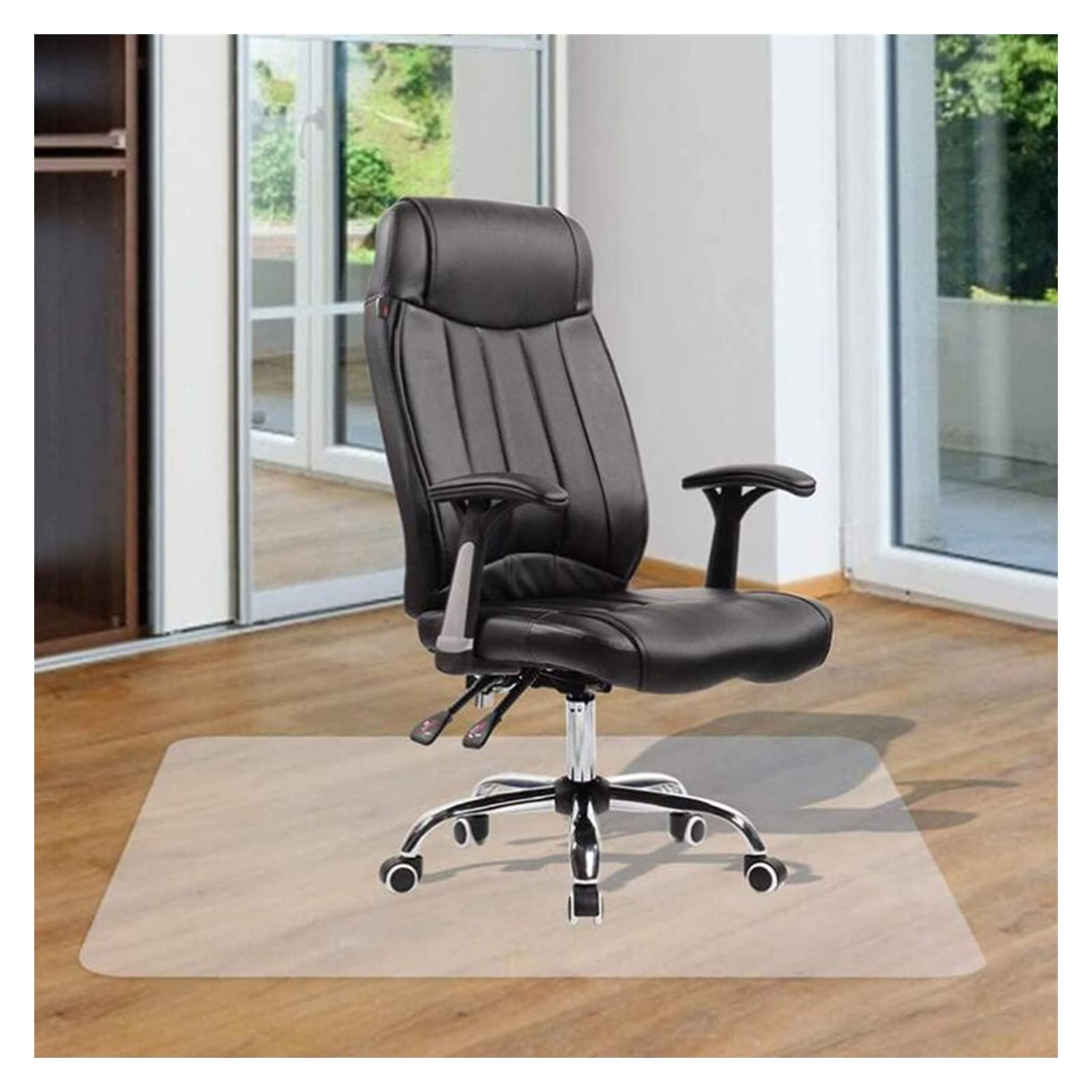 Clear Plastic Vinyl Rug Protector Cover Office Clear Hardwood Chair Mat, Rectangle Plastic Vinyl Floor Carpet for Kitchen, 1.5/2mm Thick,Office Chair Mat Non Slip PVC Transparent Rectangle Floor Prote