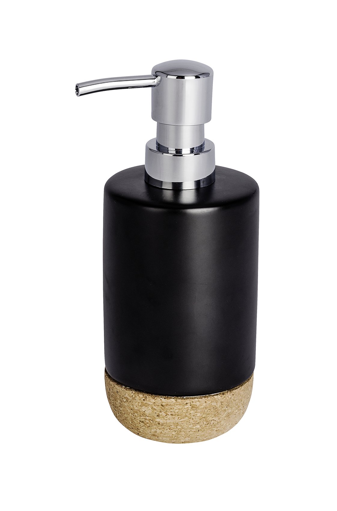 WENKOCorc Soap Dispenser, 7.5 x 8.5 x 18.5 cm, Black/Brown