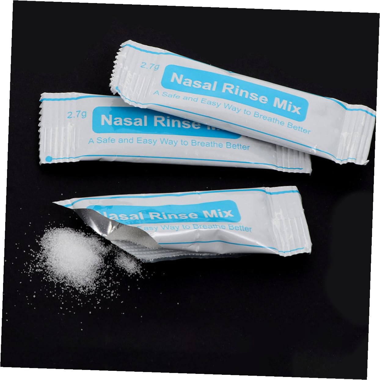 Sal de Lavado Nasal Instantáneo de Plástico Blanco 80 Sobres