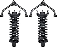 Vista 318 de Detroit Axle - 4 brazos de control de extremo delantero para Nissan Frontier Xterra 2000-2004 Brazos de control inferior y superior con rótulas