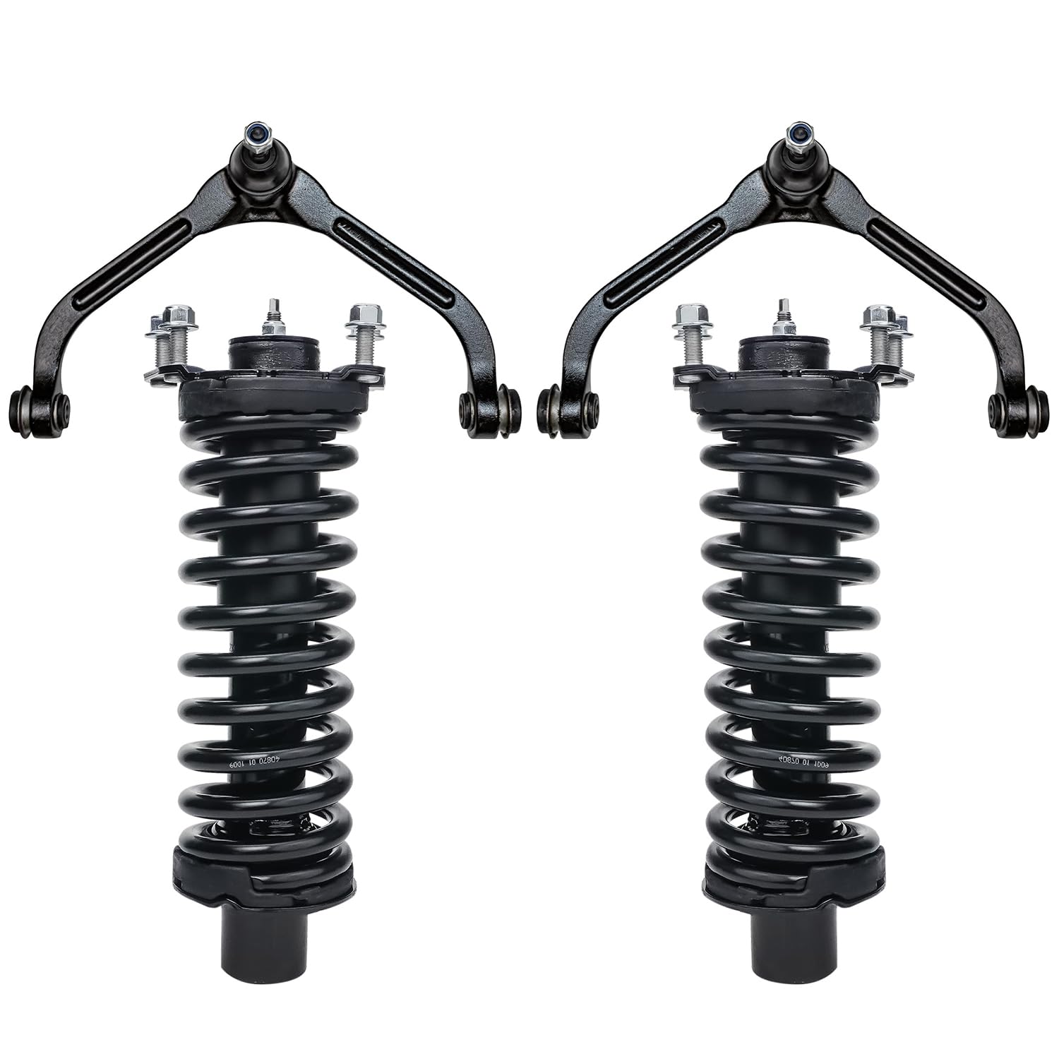 Detroit Axle - 4pc Front Struts Control Arms for Jeep 2002-2007 Liberty, 2