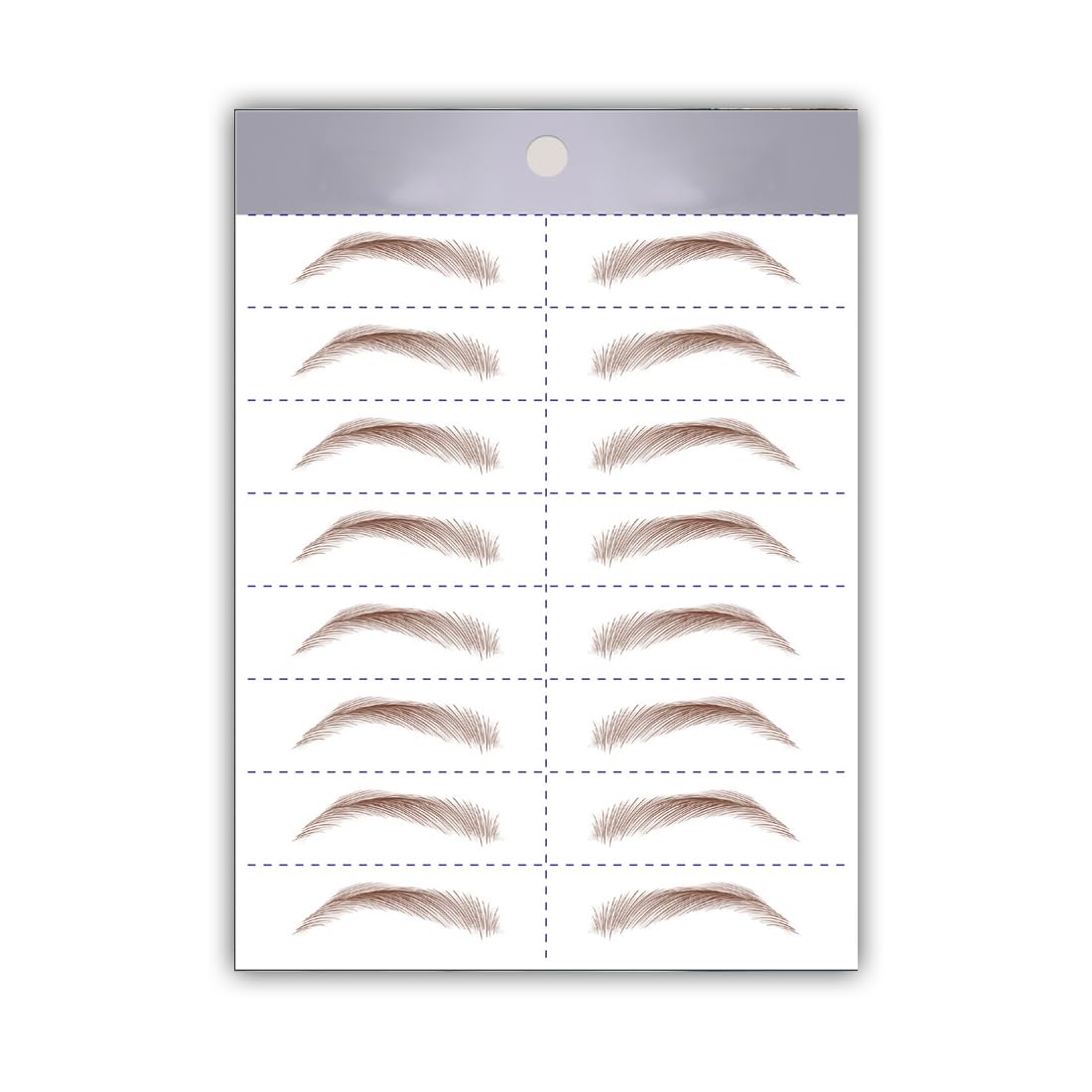 S.A.V.I 8 Pairs/1 Sheet - 6D Hair-Like Eyebrow Tattoo Stickers, Natural Brown Arch Shape, Waterproof & Sweatproof Temporary Eyebrow Patch, Safe Non-Toxic Self-Adhesive, Long-Lasting for Women & Girls (172)-image-4