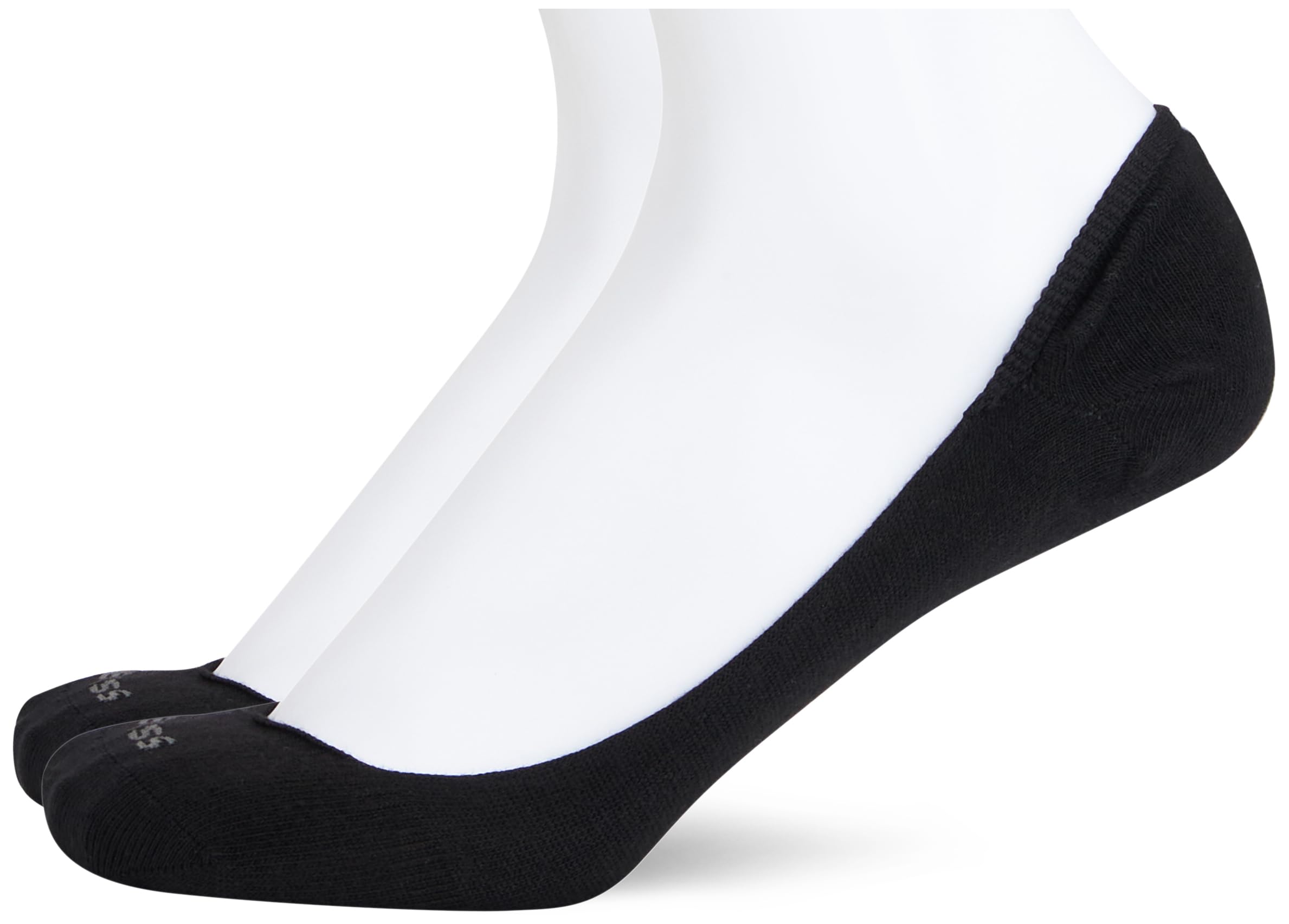 BOSS Women's 2P Invisible CC W Socks, Black1, 39-40